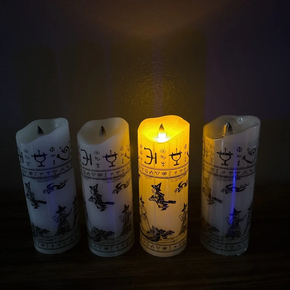LED Black Flame Candle, 8